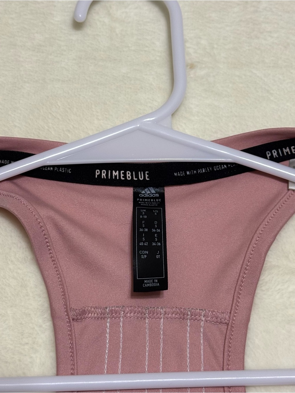 adidas Women's Dusty Pink Racerback Tank Top - Picture 3 of 9
